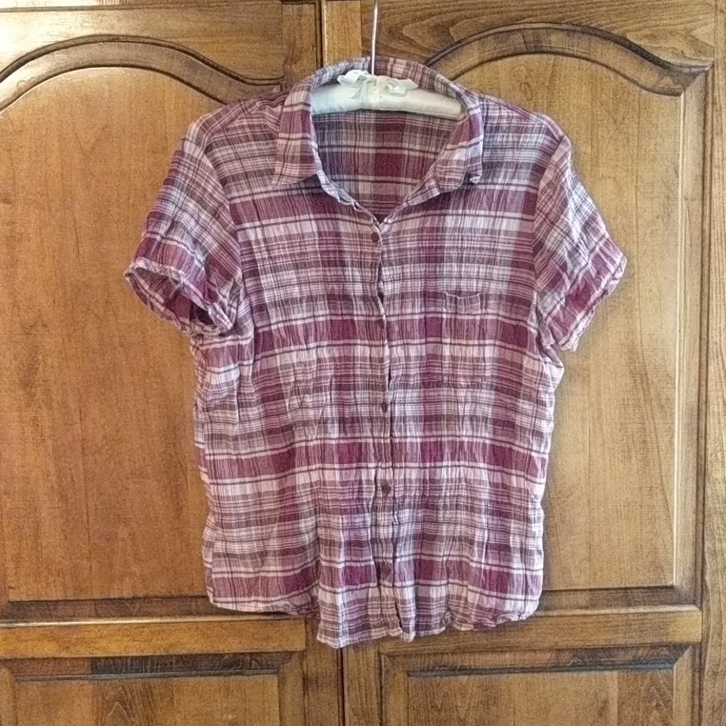 Ruched Button Down Top